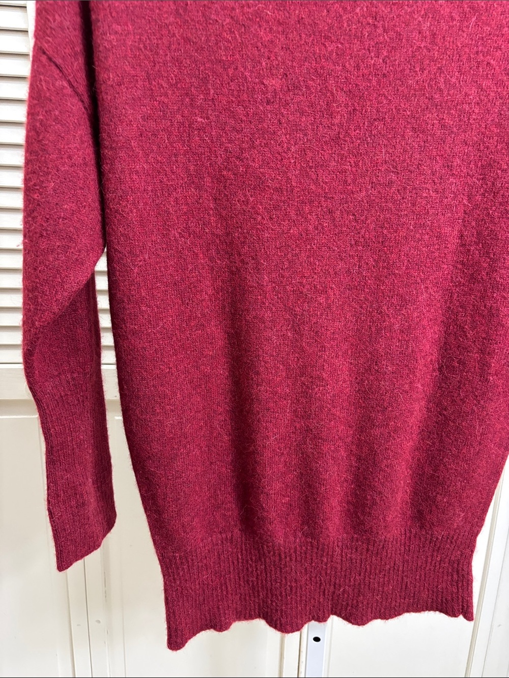 Peruvian Connection Deep Wine Boatneck Alpaca Sweater Large - Picture 8 of 10